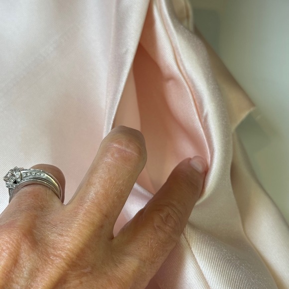 ALFRED SUNG Long Evening Gown Formal Cocktail Bridesmaid Dress Blush Size 12 - Picture 9 of 9